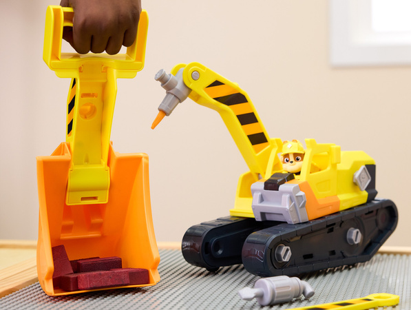 Psi Patrol Koparka Buldożer Budowlany 32 Cm Rubble I Jego Ekipa + Figurka