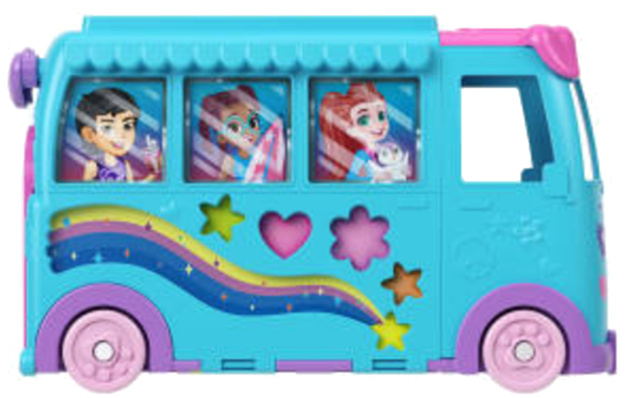 Polly Pocket Zestaw Pojazd Podróżniczy z 2 Lalkami i Akcesoriami Pet Mobile Adventure 21 elementów