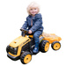 EVO Traktor JCB auto pojazd na akumulator dla dziecka z przyczepą