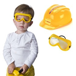 Zestaw Żółty kask i Gogle ochronne dla dziceci Klein Bosch