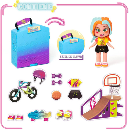 Kookyloos Express Yourself Zestaw Figurka Kolekcjonerska Lizzie Ekskluzywna Lalka Sklep Sportowy + akcesoria