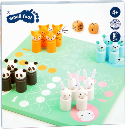 Small Foot Drewniany chińczyk Zwierzątka Ludo Animals pastel