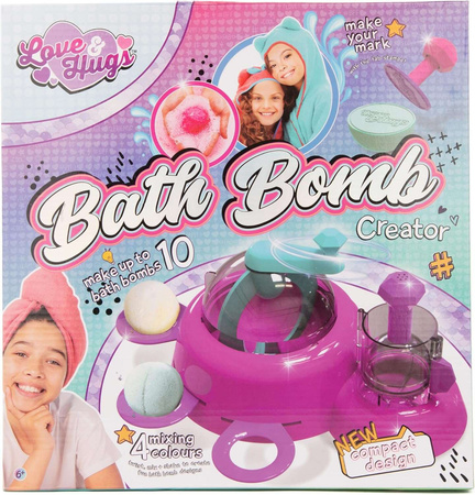 OUTLET Zestaw Do Robienia Tworzenia Kul Do Kąpieli Kule Musujące Bath Bomb 10 Kul 4 kolory 6+ USZKODZONE OPAKOWANIE