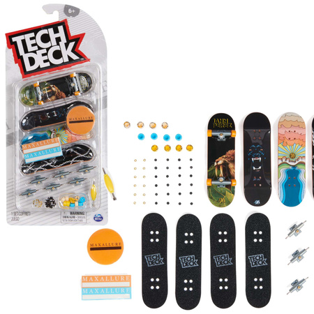 Fingerboard Zestaw Deskorolki 4pak Do Złożenia Maxallure Jahn Perez + akcesoria Tech Deck