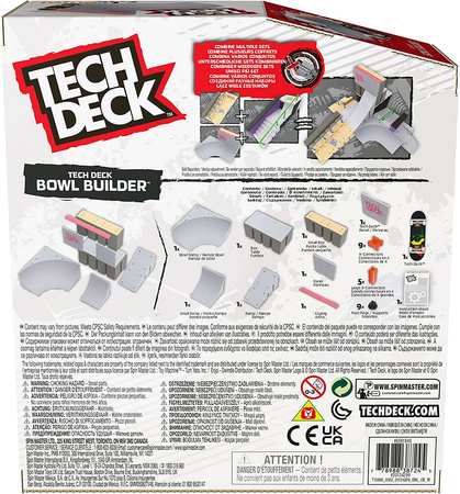 Tech Deck fingerboard zestaw rampa Bowl Builder + deskorolka
