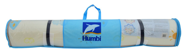 Humbi Dwustronna edukacyjna Mata piankowa Uliczki Zwierzęta 150 x 180 x 2 cm pastelowa gruba duża