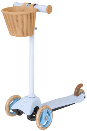 EVO Regulowana Trójkołowa Hulajnoga dla Dzieci z Koszyczkiem Mini Cruiser with Basket Błękitna