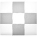 Humbi Duża Mata edukacyjna Grube Puzzle piankowe 180 x 180 x 1 cm XXL 9 sztuk 62 x 62 x 1 cm Kolor biały i szary biało-szary