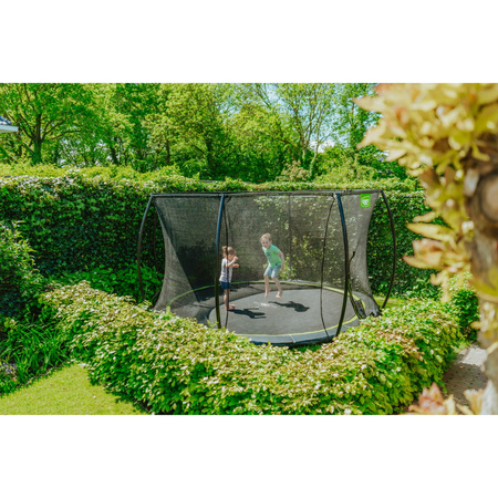 Trampolina ogrodowa z siatką zabezpieczającą Sillhouette 427 cm czarna