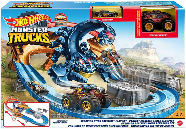Mattel Hot Wheels Monster Truck Tor Skorpion + 2 auta