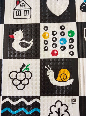 Humbi Gruba Mata Edukacyjna 2W1 z pianki XPE 120x180 alfabet wersja niemiecka