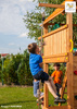 Plac zabaw drewniany XXL Fun Gym domek, huśtawka, zjeżdżalnia, ścianka i lina wspinaczkowa, most, drabinki
