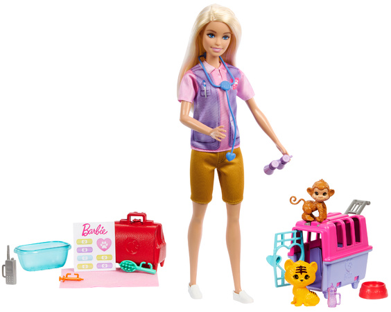 Zestaw You Can Be Lalka Barbie Kariera Ratowniczka Zwierząt