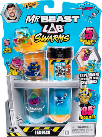 Zestaw 5 figurek niespodzianek Mr Beast Lab Swarms Atomic Series Lab Pack