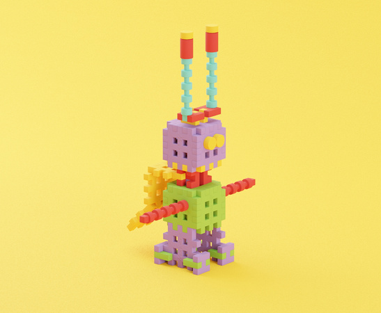 Klocki konstrukcyjne Mini Waffle zestaw Konstruktor Majster 200 elementów Marioinex