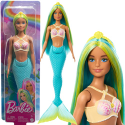 Lalka Barbie Syrenka z błękitnym ogonem i tiarą