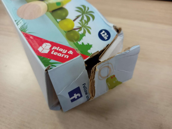 OUTLET Drewniany krokodylek do ciągnięcia ze sznurkiem USZKODZONE OPAKOWANIE