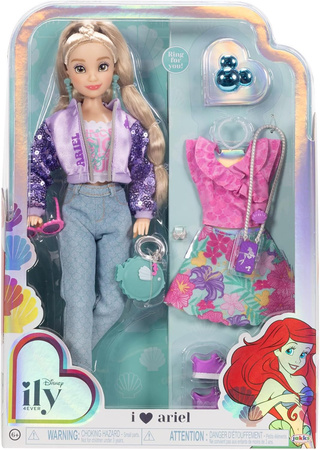 Disney ILY 4ever modna lalka z motywem Arielka Mała Syrenka i zestawem akcesoriów 30 cm