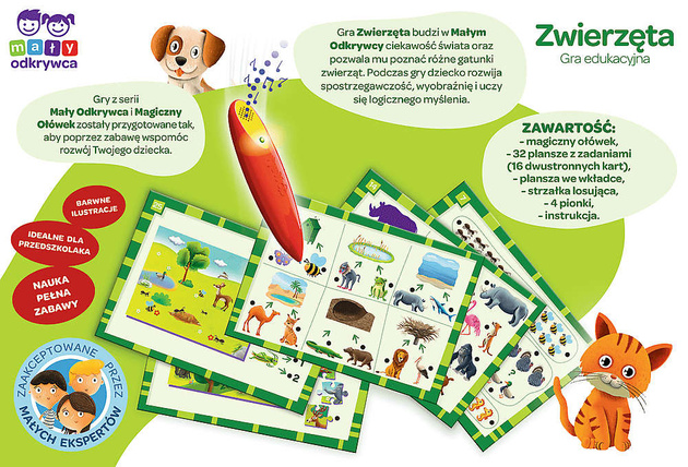 Zwierzęta Magiczny Ołówek Gra Edukacyjna Trefl