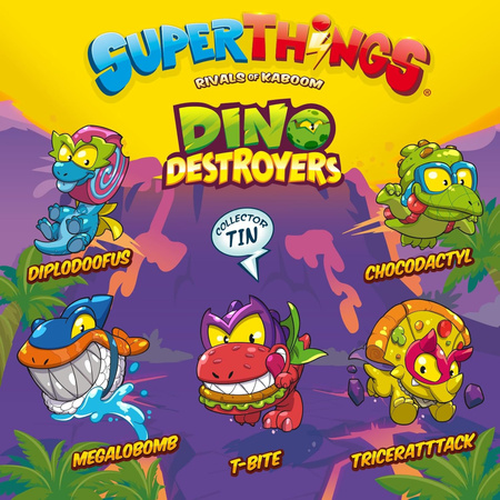SuperThings Rivals of Kaboom Dino Destroyers Ekskluzywny Zestaw Srebrna Puszka