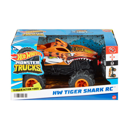 Hot Wheels Monster Trucks Tiger Shark RC pojazd Zdalnie Sterowany Rekin Tygrysi