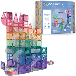 CONNETIX Pastel Ball Run Expansion Pack Kreatywne klocki magnetyczne 80 elementów
