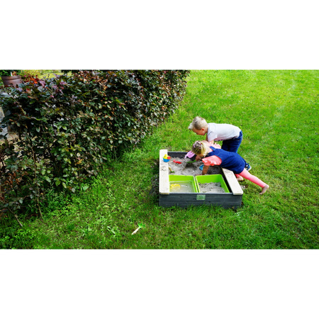 Piaskownica drewniana zamykana z ławkami Aksent 94x77 cm