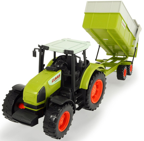 Duży traktor Claas Ares z ruchomą przyczepą 55 cm