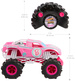 Zdalnie Sterowany różowy Monster Truck Barbie auto RC 19 cm