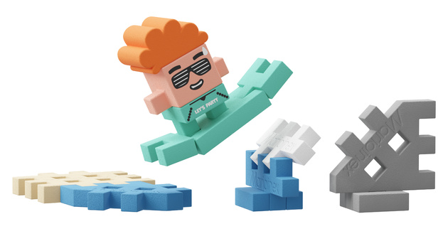 Klocki konstrukcyjne Mini Waffle Surprise Tajemnicza Figurka w saszetce Marioinex