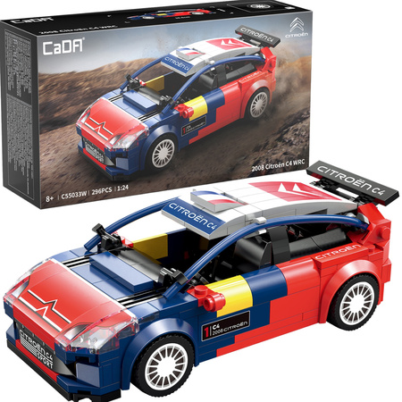 Klocki konstrukcyjne CaDA wyścigówka Samochód wyścigowy Citroen C4 WRC Auto sportowe 296 elementów