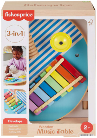 Drewniany Muzyczny Stoliczek Instrumenty dla dzieci cymbałki, dzwoneczek