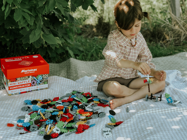 Klocki konstrukcyjne Mini Waffle zestaw Konstruktor 300 elementów Marioinex