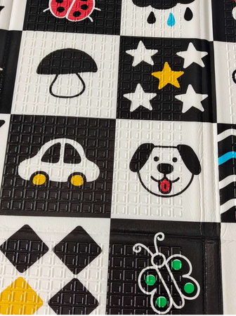 Humbi Gruba Mata Edukacyjna 2W1 z pianki XPE 120x180 alfabet wersja niemiecka