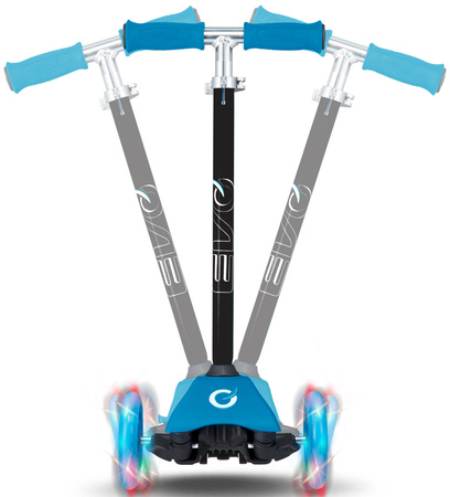 EVO Regulowana Trójkołowa Hulajnoga dla Dzieci Light Up Mini Cruiser Błękitny Świecące kółka