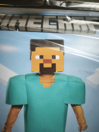 OUTLET Minecraft strój karnawałowy dla chłopca Steve kostium przebranie 134-146 cm (10-12 lat) NIEKOMPLETNY