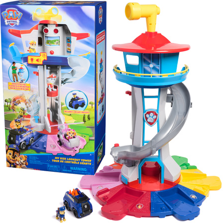 Ogromna wieża obserwacyjna Psi Patrol 81 cm z bohaterskim Chase'm i pojazdem