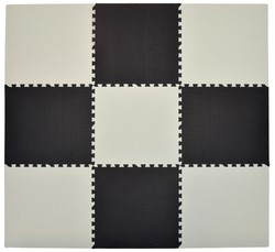 Humbi Mata piankowa Puzzle piankowe 180 x 180 x 1cm 9 szt. kontrastowa szachownica