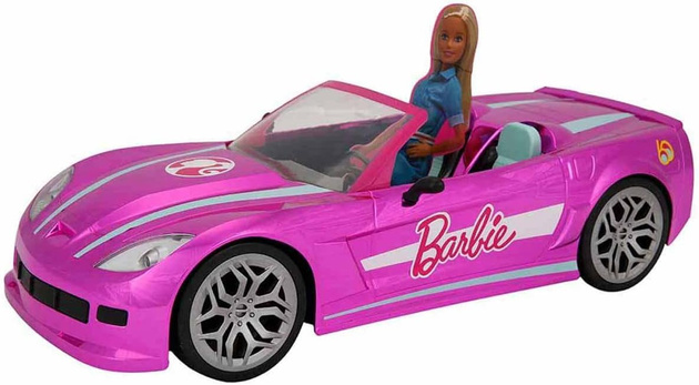 Zdalnie Sterowany różowy Kabriolet Barbie auto RC Dream Car 38 cm