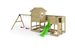 Fungoo Plac zabaw drewniany ogrodowy Longstepper z dwiema huśtawkami zjeżdżalnią