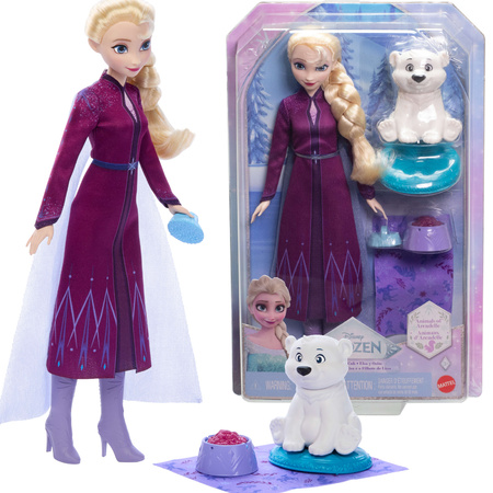 Lalka Elsa Disney zestaw Frozen Kraina Lodu + mały niedźwiadek