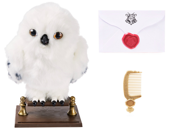 Harry Potter Hedwiga Interaktywna Sowa Z Listem + Zestaw 8 Gier Memo Bingo Warcaby Kółko I Krzyżyk