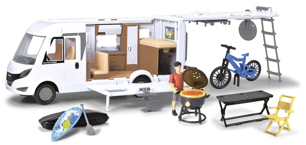 Duży zestaw Kamper wakacyjny pojazd z figurką i akcesoriami Hymer 30 cm