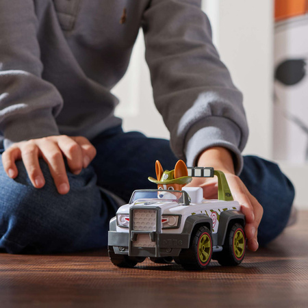 Psi Patrol 2w1 Pojazd z figurką Tracker eco + maskotka pluszak Piesek 15 cm