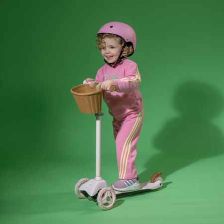 OUTLET EVO Regulowana Trójkołowa Hulajnoga dla Dzieci z Koszyczkiem Mini Cruiser Basket Różowa USZKODZONE OPAKOWANIE