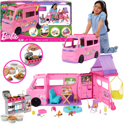 Barbie Wymarzony Kamper Dream Camper auto i akcesoria 60+ elementów