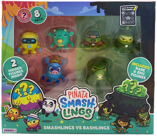 Zestaw Pinata SmashLings 8 losowych figurek stworki Smashlings Pack