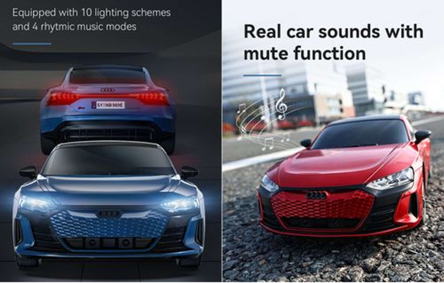 Double Eagle Zdalnie sterowany pojazd Audi RS e-tron GT 1:14 E727-003 niebieskie