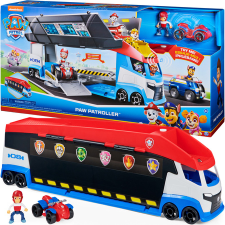 Psi Patrol Wielki Patrolowiec 2.0 Ciężarówka + Quad Rydera + Zestaw 6 Figurek