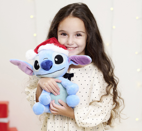 Disney Lilo&Stitch Maskotka Stich z czapką Mikołaja pluszak 27 cm